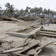 This photo taken on January 16, 2022 shows destroyed beach resorts in the Hihifo district of Tonga’s main island Tongatapu following the January 15 eruption of the nearby Hunga Tonga-Hunga Ha’apai underwater volcano.